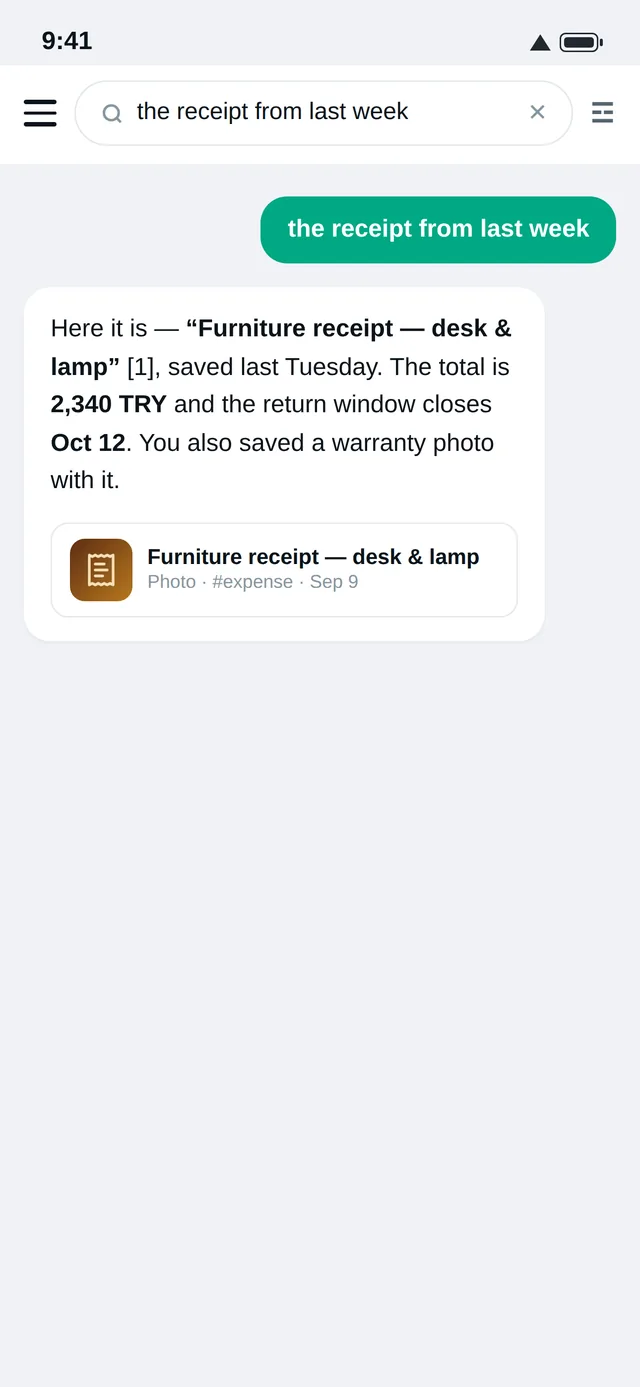 Asking the library a question and getting an answer with the source card